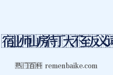 宿业师山房待丁大不至反义词是什么意思的图片
